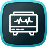 design de ícone criativo de monitor ekg vetor