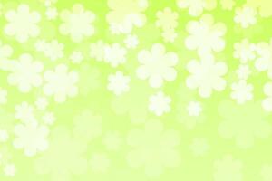 lindo verde fundo com branco flores vetor plano ilustração. Primavera é chegando.