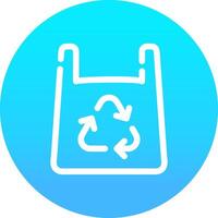 design de ícone criativo de saco plástico reciclado vetor