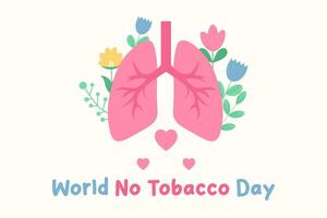 bandeira mundo não tabaco dia. plano vetor ilustração. Pare fumar.
