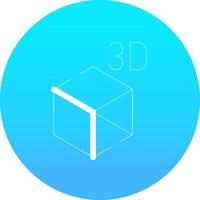 3d objeto criativo ícone Projeto vetor