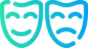 design de ícone criativo de máscaras de teatro vetor