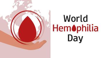 mundo hemofilia dia ilustração em abril 17. hemofilia consciência dia fundo. vetor modelo para bandeira, cartão, poster, folheto, apresentação.