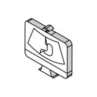 ultrassom abdômen saúde Verifica isométrico ícone vetor ilustração