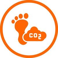carbono pegada criativo ícone Projeto vetor