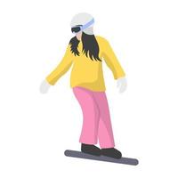 conceitos modernos de snowboard vetor