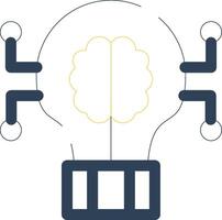 profundo Aprendendo criativo ícone Projeto vetor