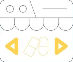 Largo seleção do produtos criativo ícone Projeto vetor