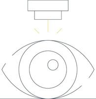 laser visão correção criativo ícone Projeto vetor