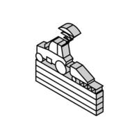 lavoura inteligente Fazenda agricultura isométrico ícone vetor ilustração