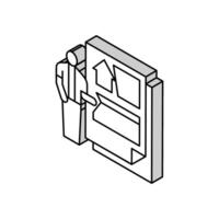 subempreiteiro lances interior Projeto isométrico ícone vetor ilustração