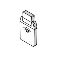 automático Lixo bin casa acessório isométrico ícone vetor ilustração