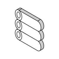 tubo aço Produção isométrico ícone vetor ilustração