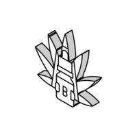cannabis óleo erva isométrico ícone vetor ilustração