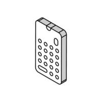 calculadora matemática Educação isométrico ícone vetor ilustração