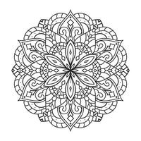 esboço mandala decorativo e ornamental Projeto para coloração página vetor