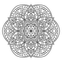 vetor esboço mandala decorativo e ornamental Projeto para coloração página