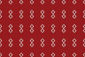 tradicional étnico motivos ikat geométrico tecido padronizar Cruz ponto.ikat bordado étnico oriental pixel vermelho fundo. resumo,vetor,ilustração. textura, natal, decoração, papel de parede. vetor