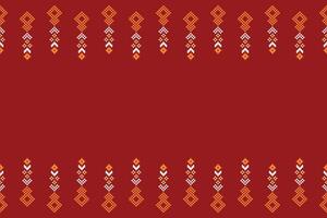 tradicional étnico motivos ikat geométrico tecido padronizar Cruz ponto.ikat bordado étnico oriental pixel vermelho fundo. resumo,vetor,ilustração. textura, natal, decoração, papel de parede. vetor