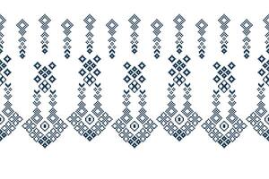 tradicional étnico motivos ikat geométrico tecido padronizar Cruz ponto.ikat bordado étnico oriental pixel branco background.abstract, vetor, ilustração. textura, lenço, decoração, papel de parede. vetor