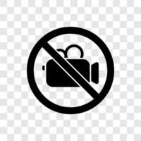 proibição em levando fotos e videos usando smartphones e máquinas fotográficas vetor