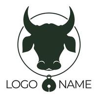 ícone de vetor de modelo de logotipo de vaca