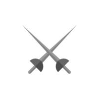 esgrima espada ícone plano Projeto simples esporte vetor perfeito rede e Móvel ilustração