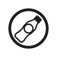 frio garrafa beber logotipo ícone, desenho vetor ilustração modelo