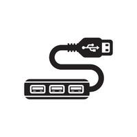 modelo de vetor de logotipo de transferência de dados usb