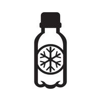 frio garrafa beber logotipo ícone, desenho vetor ilustração modelo