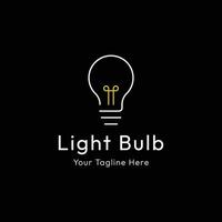 simples luz lâmpada logotipo modelo Projeto com criativo ideia. vetor