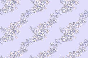 desatado padronizar entrelaçando elegância florescendo galhos flores monótono luz pastel floral fundo. vetor mão desenhado abstrato, artístico flor. modelo para projeto, têxtil, moda, impressão