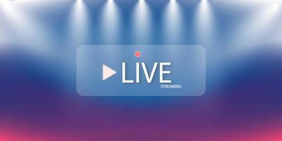 streaming ao vivo background.loading, player, broadcast, site, rádio online vetor