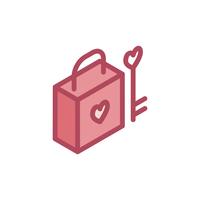 Ilustração, de, valentine&#39;s, ícones vetor