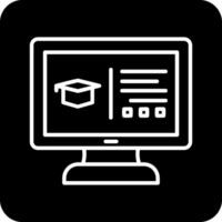 ícone de vetor de educação online