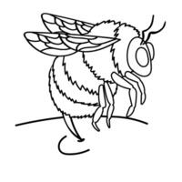 vetor esboço ilustração do abelha picada isolado em branco fundo