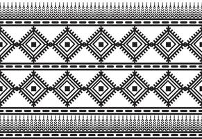 tribal tradicional tecido batik étnico. ikat floral desatado padronizar folhas geométrico recorrente Projeto para papel de parede, invólucro, moda, tapete, roupas. Preto e branco vetor