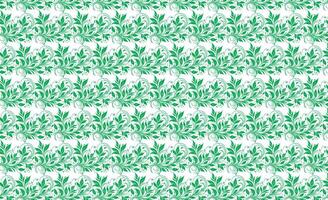 mão desenhar floral flor desatado padronizar do verde floral folhas Primavera quadrado estilo vetor Projeto em uma branco fundo, cortina, tapete, papel de parede, roupas, invólucro