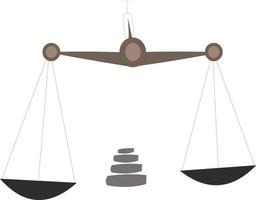 balança da justiça isolada no branco ilustração da arte vetorial vetor