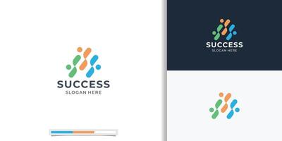 o negócio sucesso pessoas logotipo projeto, humano Boa serviço ícone símbolo, análise saúde abstrato logotipo elemento vetor