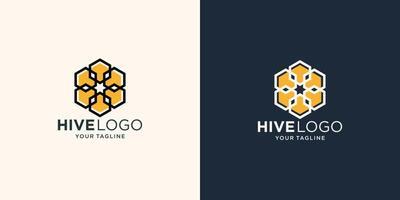 hexágono querida pente logotipo modelo Projeto vetor, emblema, querida Projeto conceito, criativo símbolo, vetor