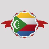 criativo Comores bandeira adesivo emblema vetor