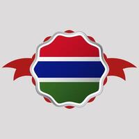 criativo Gâmbia bandeira adesivo emblema vetor