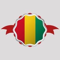 criativo Guiné bandeira adesivo emblema vetor