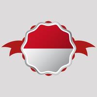 criativo Indonésia bandeira adesivo emblema vetor