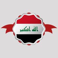 criativo Iraque bandeira adesivo emblema vetor