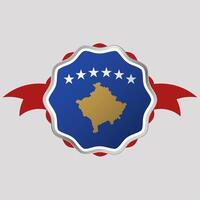 criativo Kosovo bandeira adesivo emblema vetor