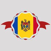 criativo Moldova bandeira adesivo emblema vetor