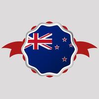 criativo Novo zelândia bandeira adesivo emblema vetor