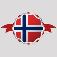 criativo Noruega bandeira adesivo emblema vetor